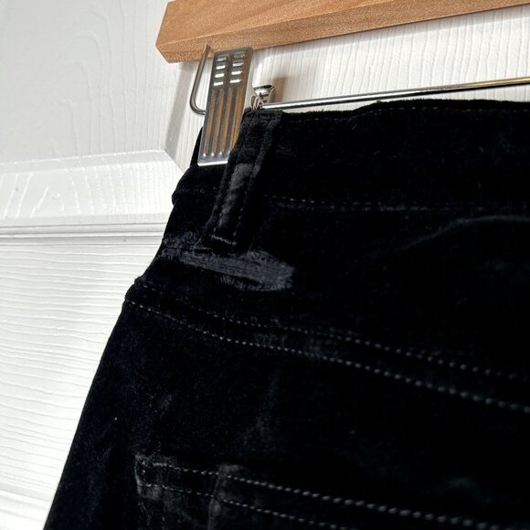 DL1961 Chrissy Ultra High Rise Black Velvet Button Fly Jeans Women's Size 25 - Picture 9 of 16